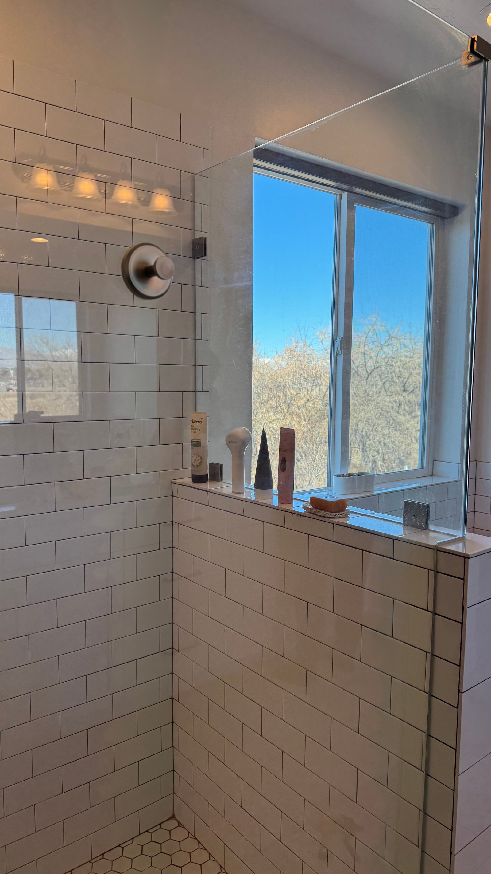 Luxury shower after a detailed VIP cleaning